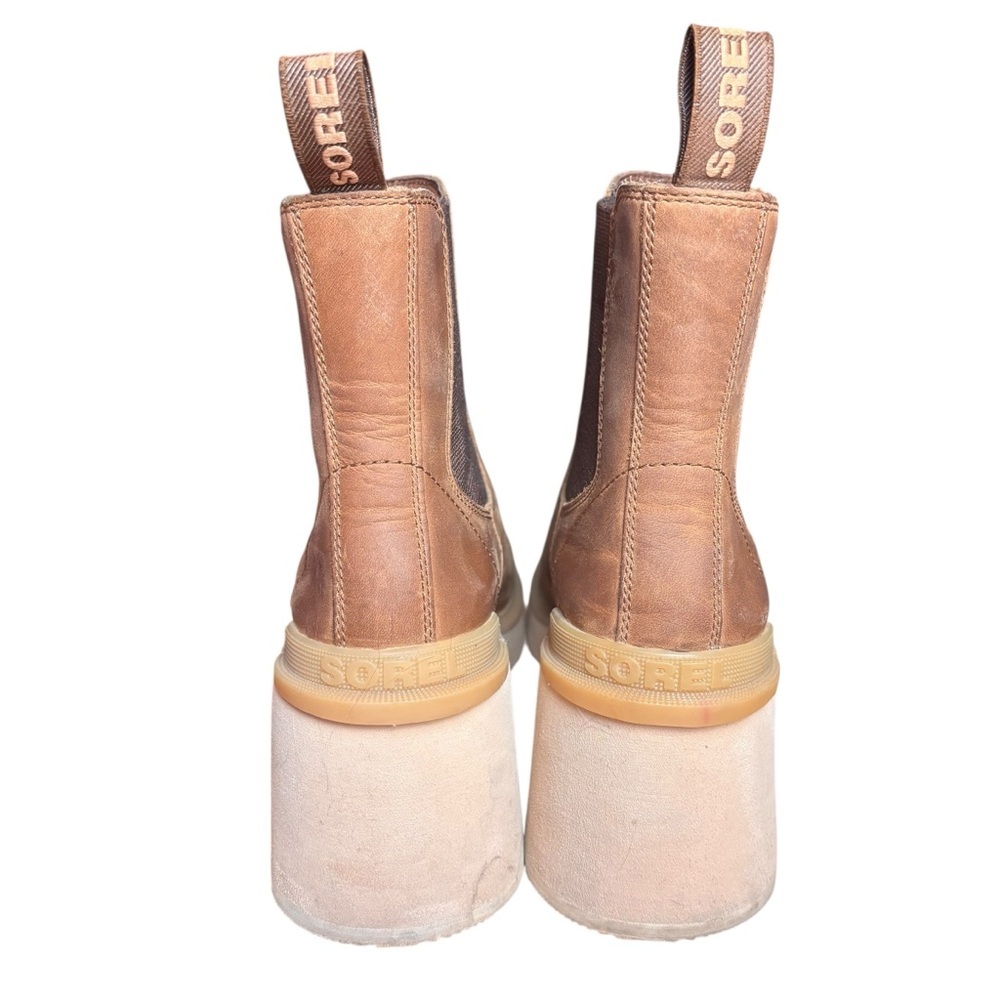 Sorel Hi-Line Chunky Heel Chelsea Boots in Umber/Ceramic – Women’s Sz 10 - Picture 6 of 11